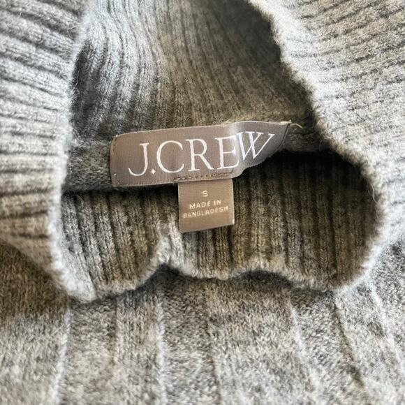 J. Crew Gray Merino Wool Alpaca Blend Knit Long Sleeve Turtleneck Sweater Size S - Picture 4 of 7